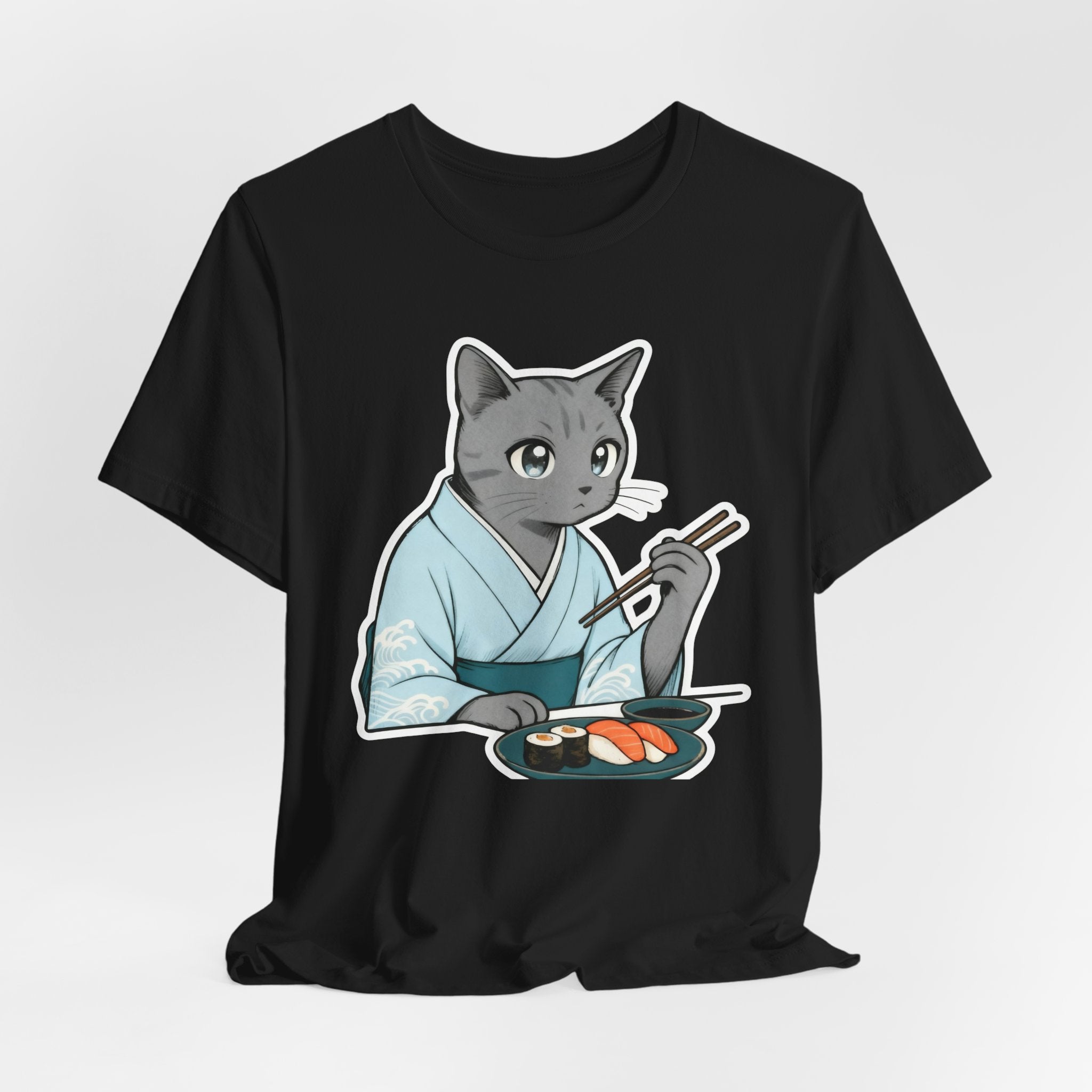 Sushi Kimono Cat Shirt - Japanese Dinner Date Cat Tee