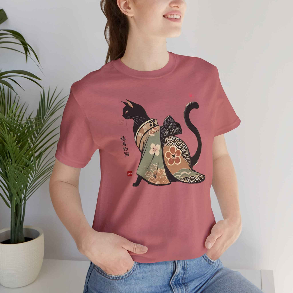 Lucky Kimono Cat Tee – Unisex