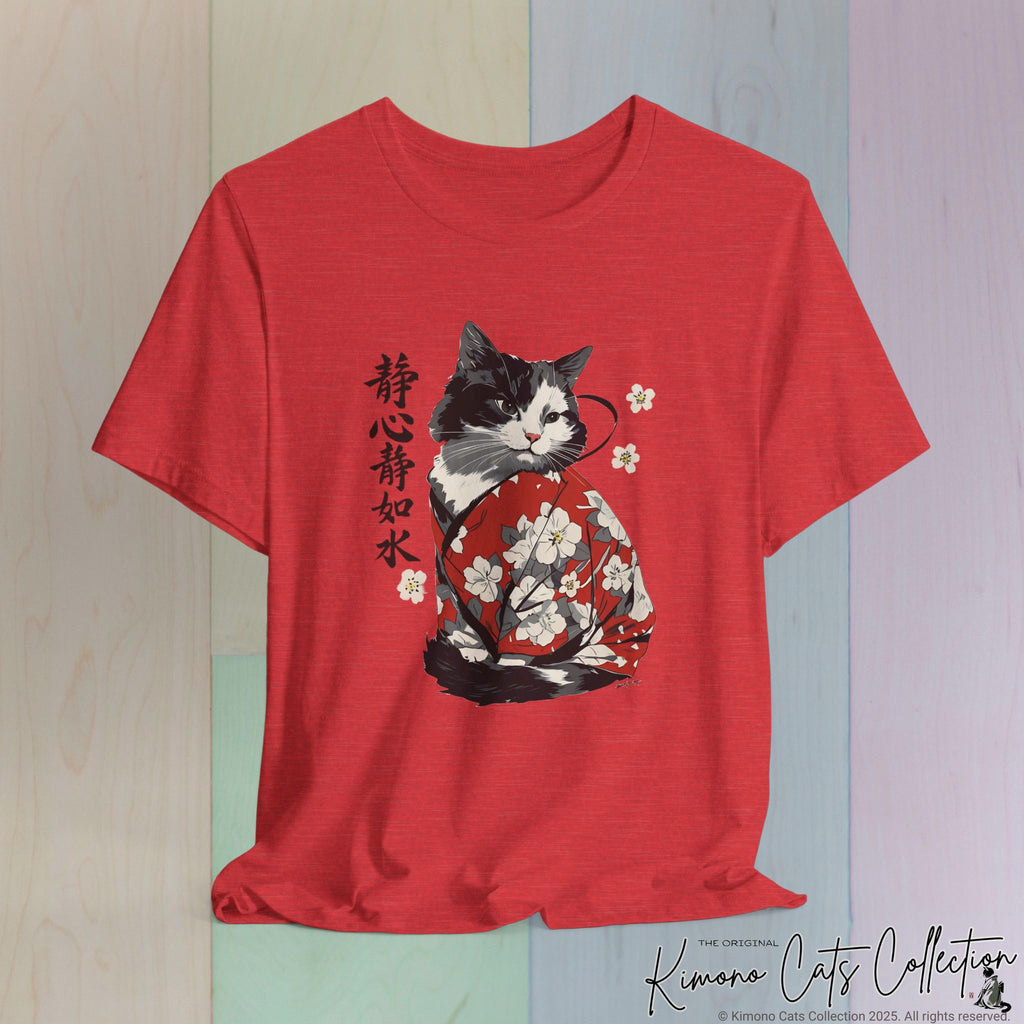 Sakura Neko Cat Tee | Kimono Cat Silhouette, Meow Nyan Japan