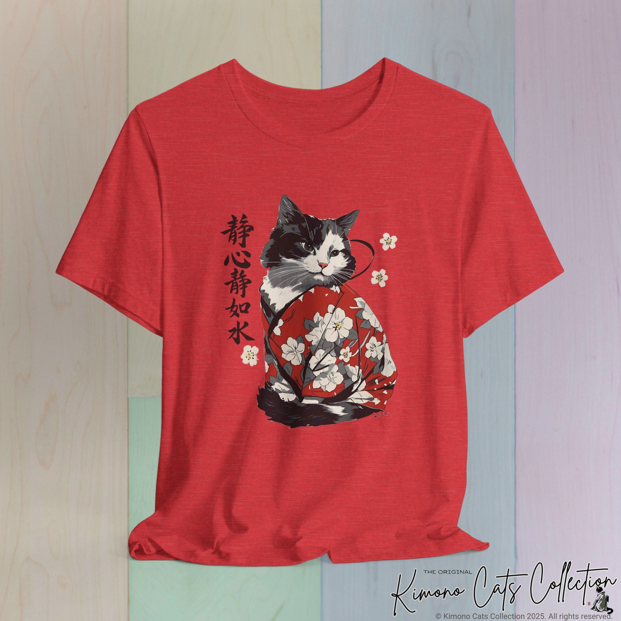Sakura Neko Cat Tee | Kimono Cat Silhouette, Meow Nyan Japan