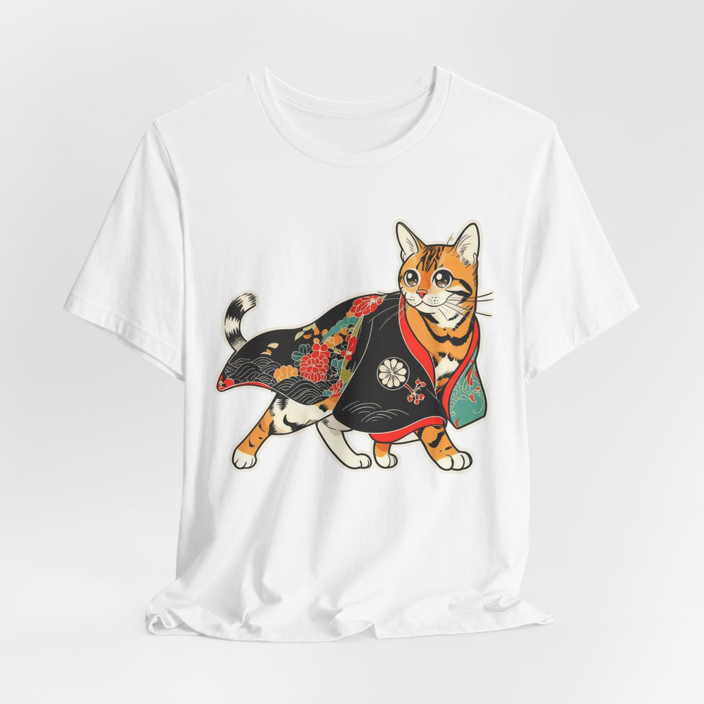 Japanese Neko Cat Shirt Calm Gift Tee, Kimono Neko Bengal