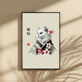 桜詠 (Sakura-Ui) – Cherry Blossom Poem Cat Wall Art