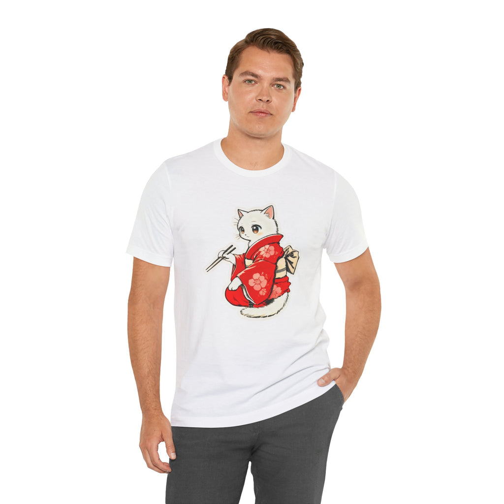 Sushi Kimono Cat Shirt - Cute Japanese Tee