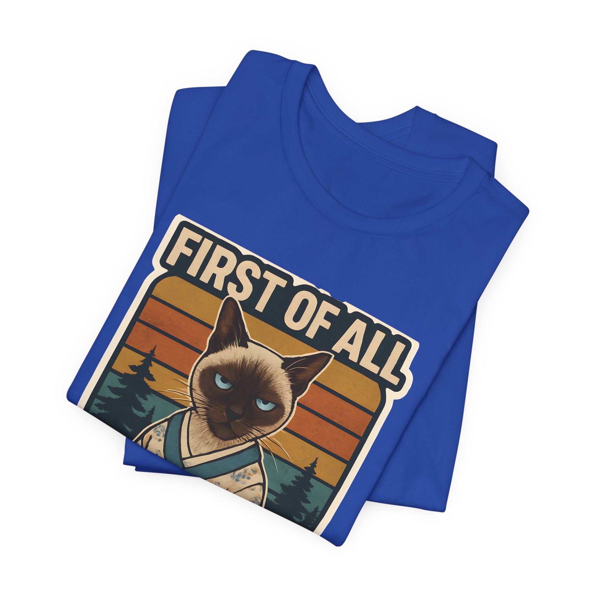Siamese Cat Samurai "First of All I'm a Delight" T-Shirt