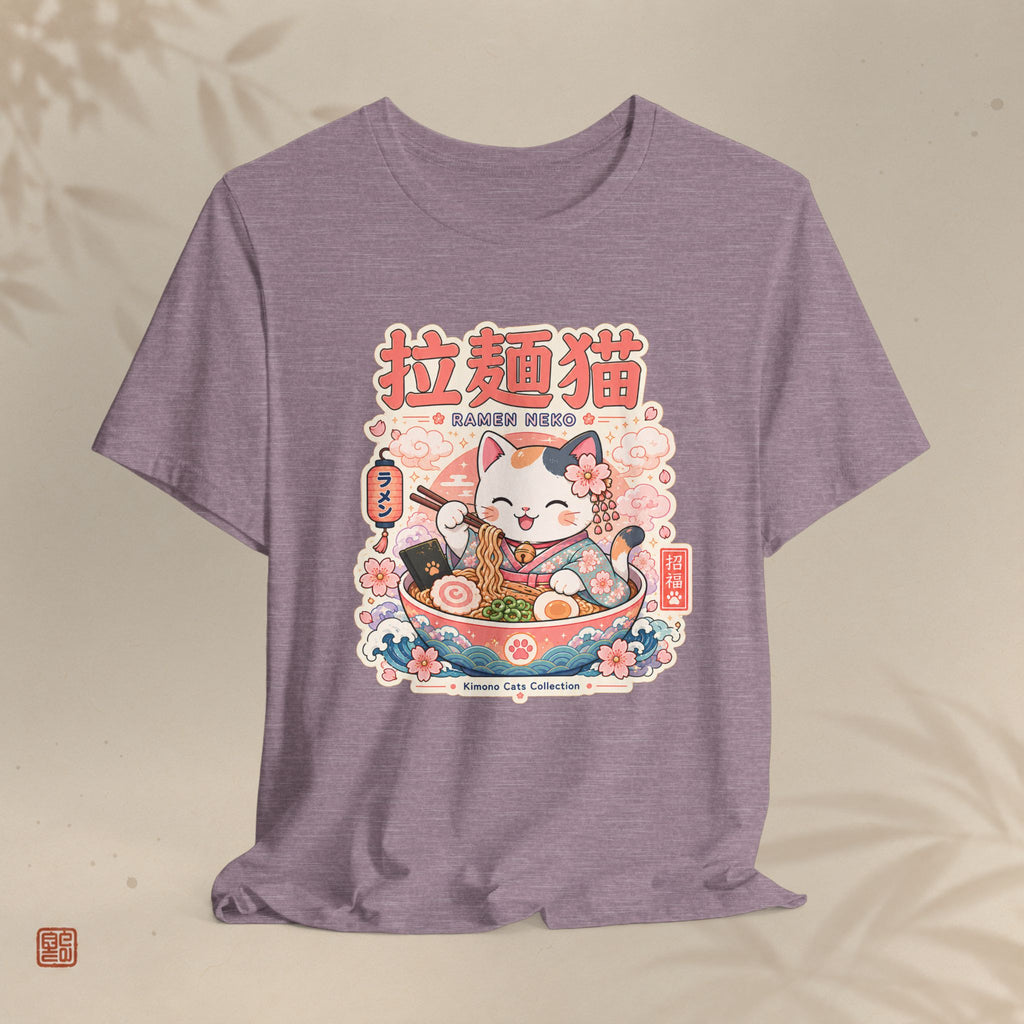 Ramen Maneki Neko T-Shirt — Lucky Cat Ramen Bowl Cute Anime Tee