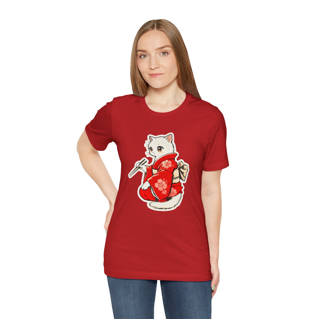Sushi Kimono Cat Shirt - Cute Japanese Tee