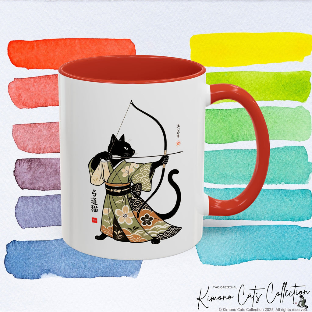 Kyudo Cat Warrior Coffee Mug