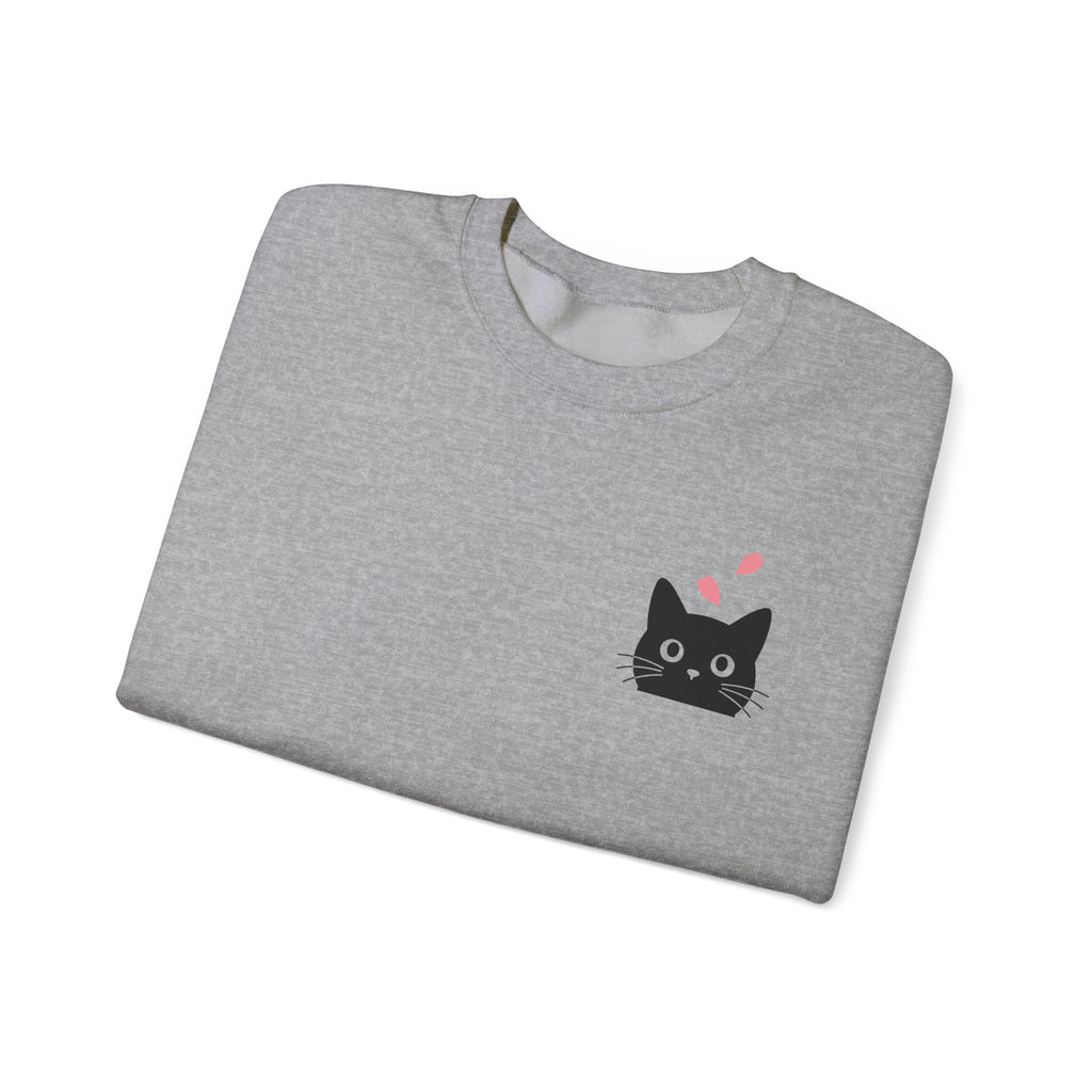 Black Cat Sakura Sweatshirt - Unisex Crewneck