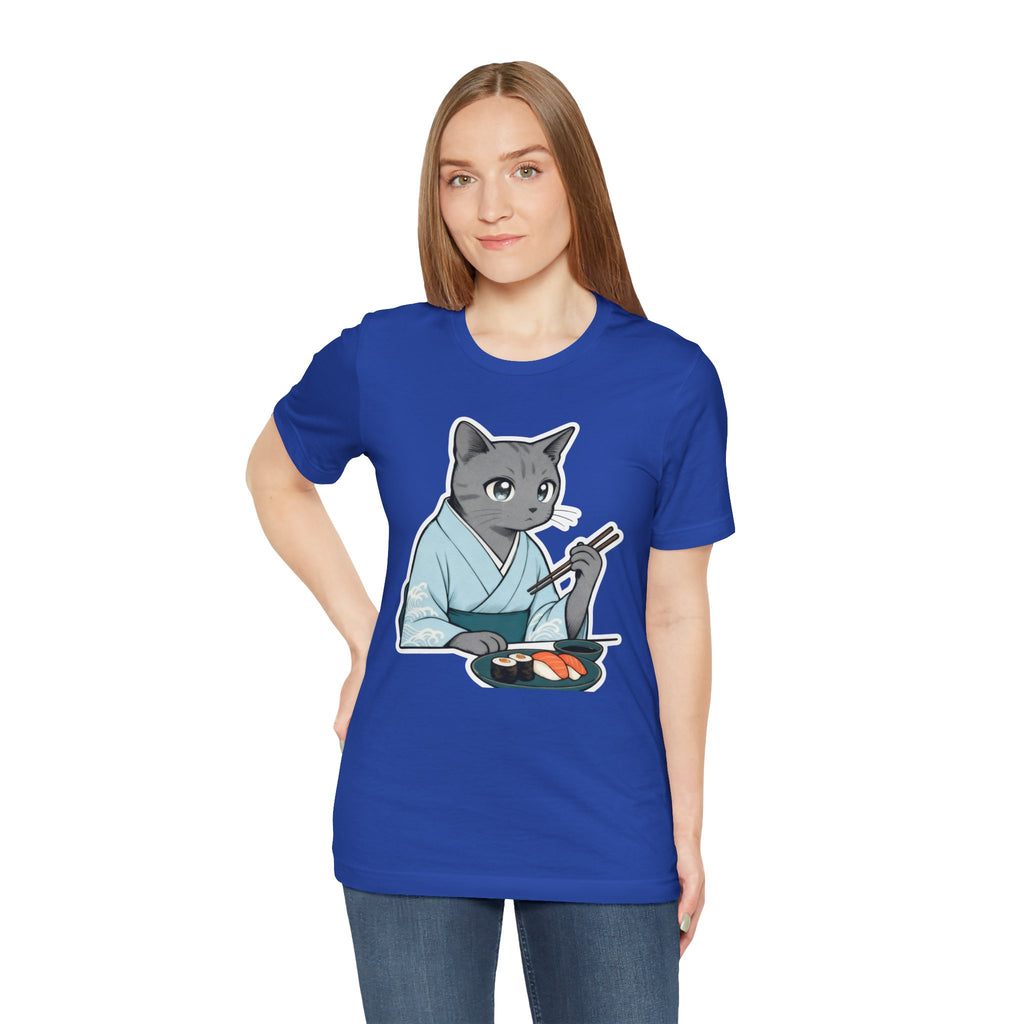 Sushi Kimono Cat Shirt - Japanese Dinner Date Cat Tee