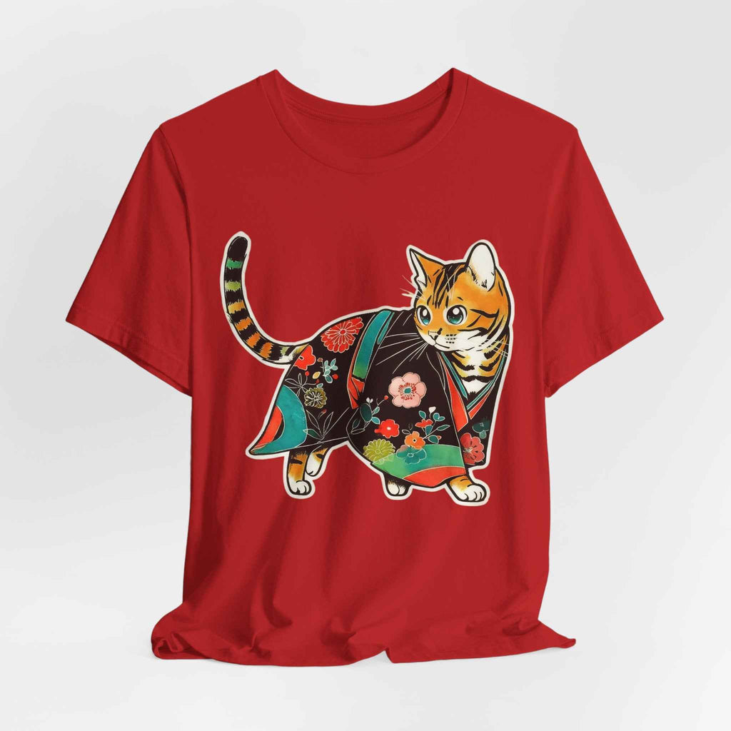 Japanese Kawaii Cat Shirt Quiet Cute Kimono Tee