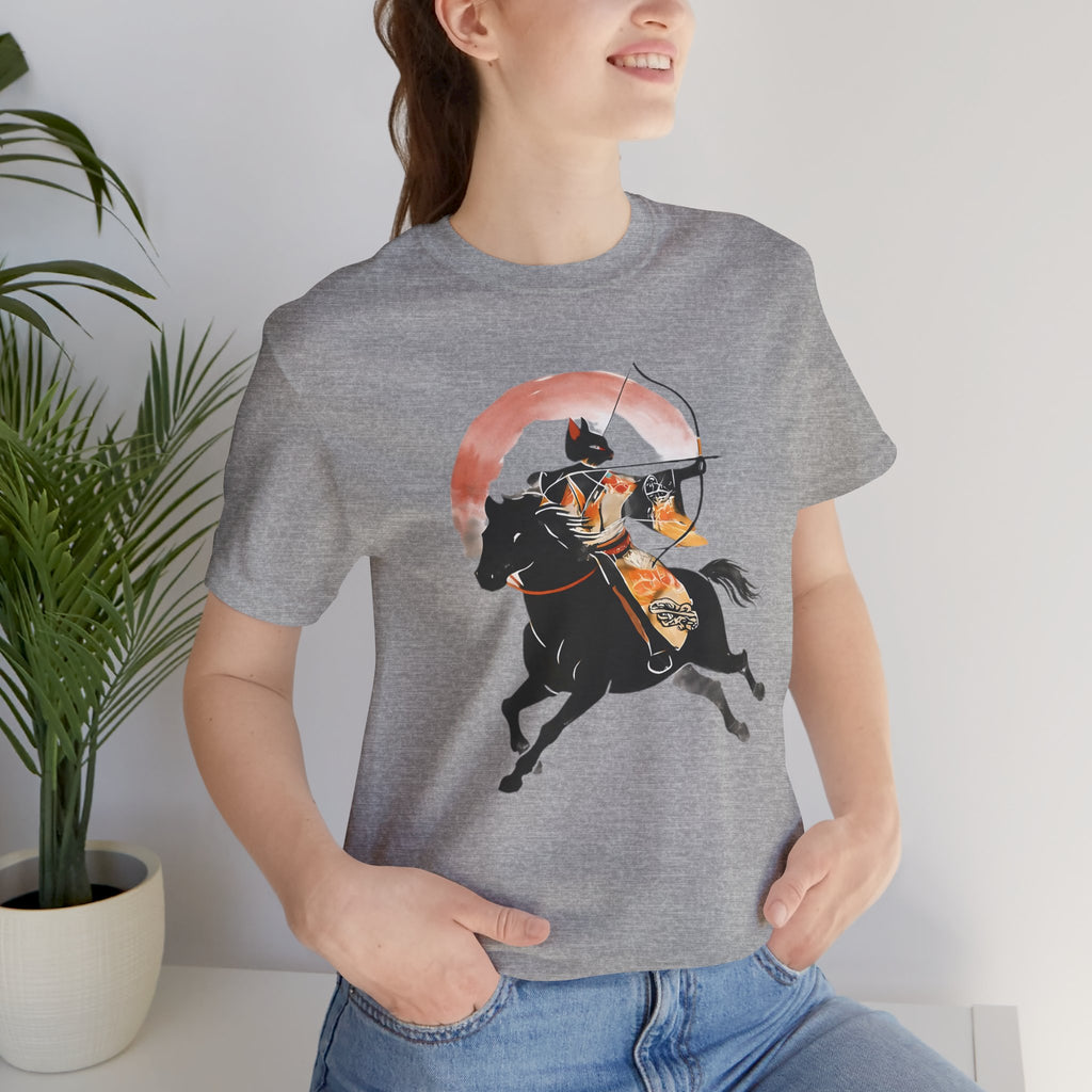 Year of the Horse Archer Cat T-Shirt | Japanese Zodiac Ukiyo-e Kimono Neko
