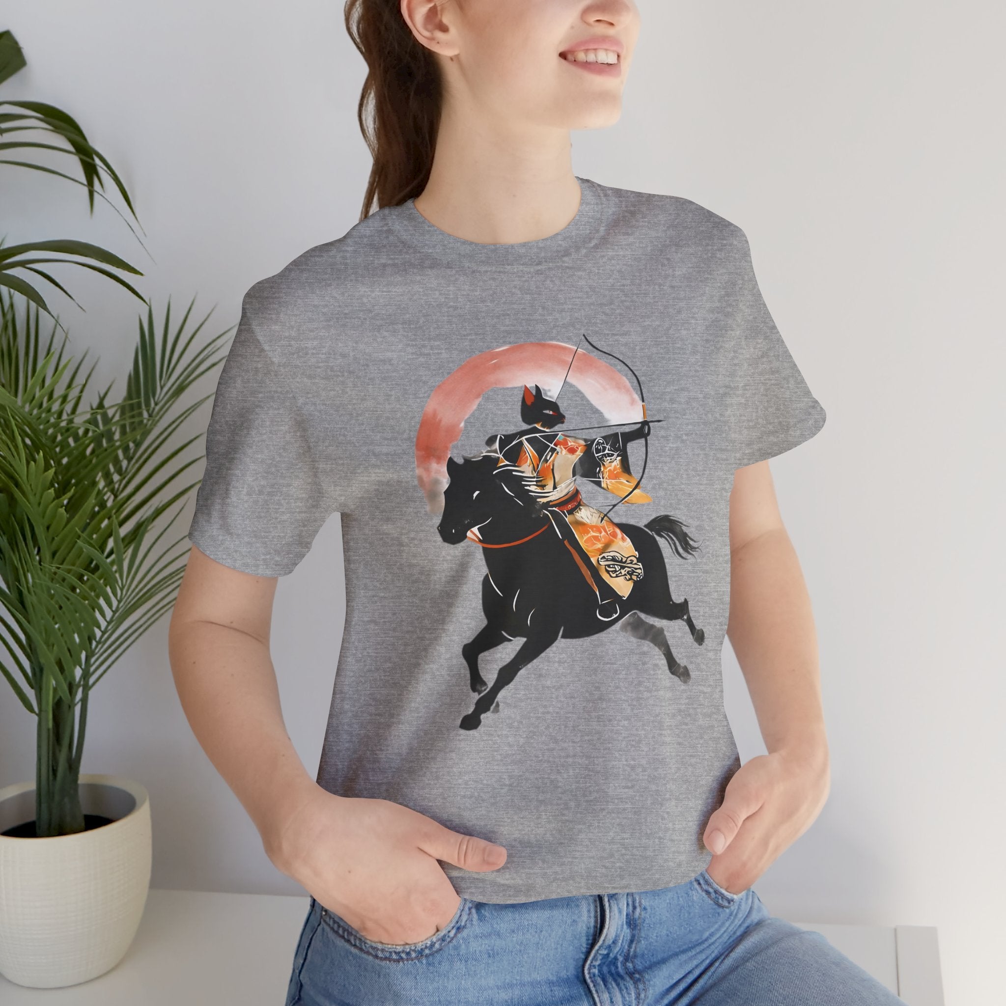 Year of the Horse Archer Cat T-Shirt | Japanese Zodiac Ukiyo-e Kimono Neko