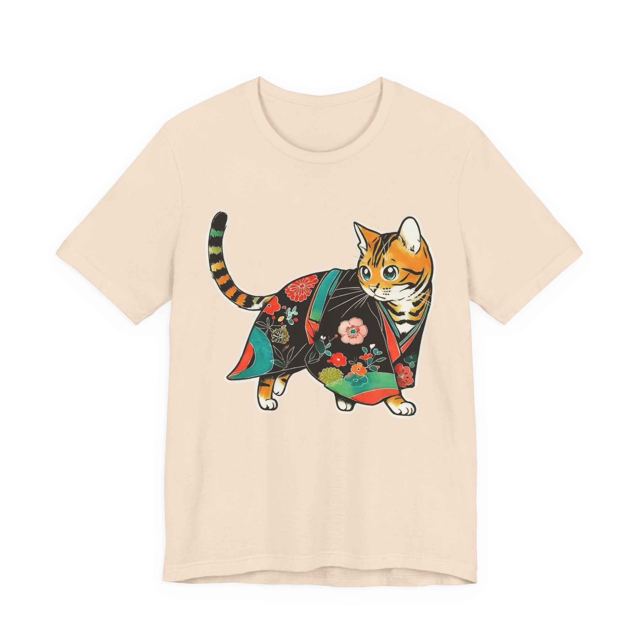 Japanese Kawaii Cat Shirt Quiet Cute Kimono Tee