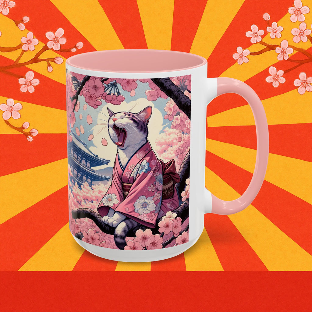 Coffee Mug Sakura Cat in Kimono