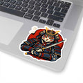 Samurai Cat illustration Sticker | Kiss-Cut Vinyl