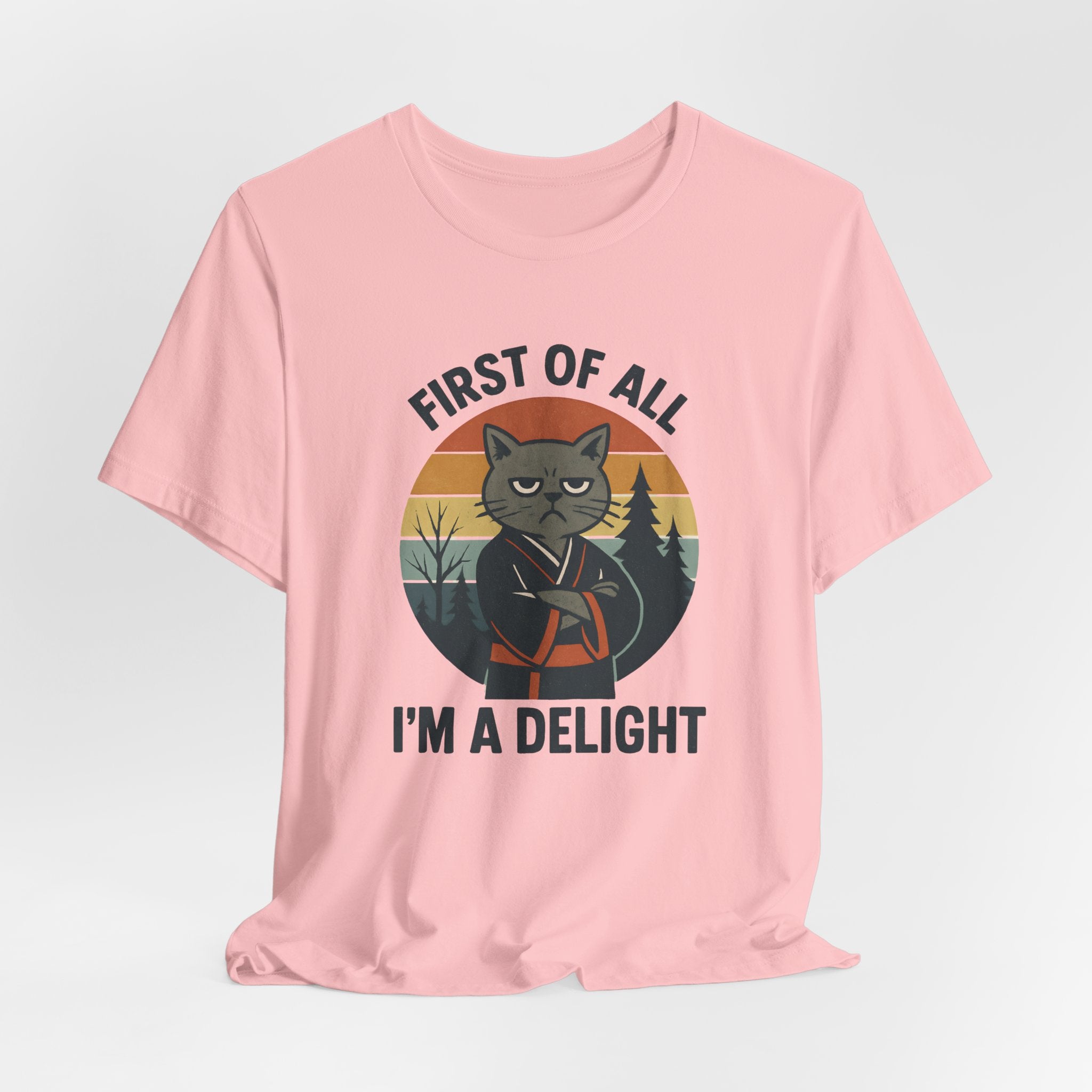 First of All I'm a Delight Cat Shirt, T-Shirt | Funny Neko Kimono Graphic