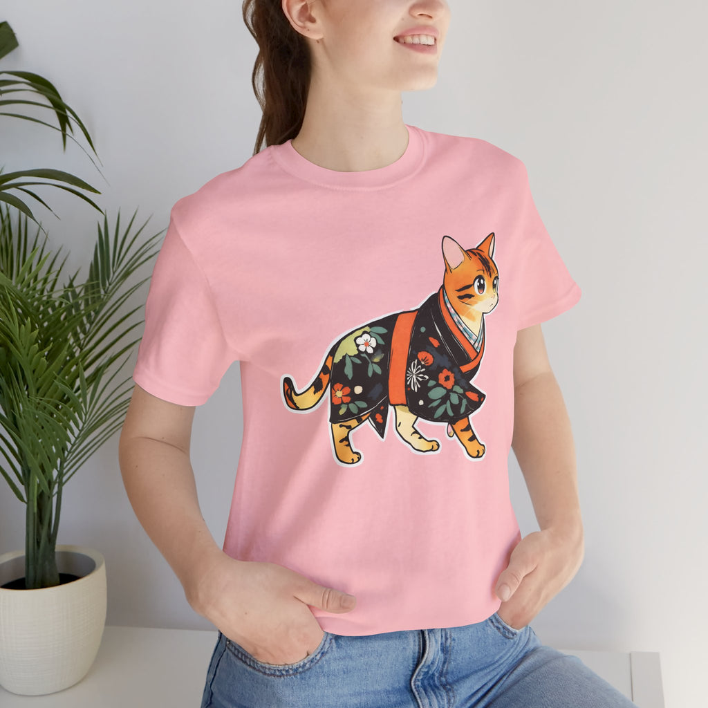 Peaceful Kimono Cat Shirt - Zen Japan Tee for Cat Lovers - Kimono Cats Collection