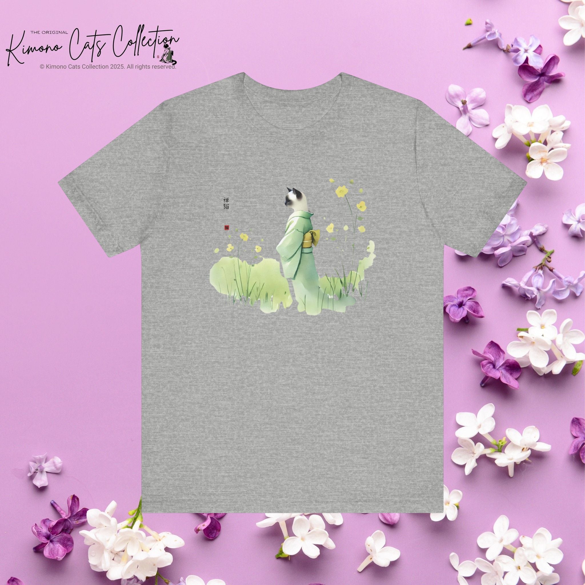 Zen Wildflower Cat T-Shirt