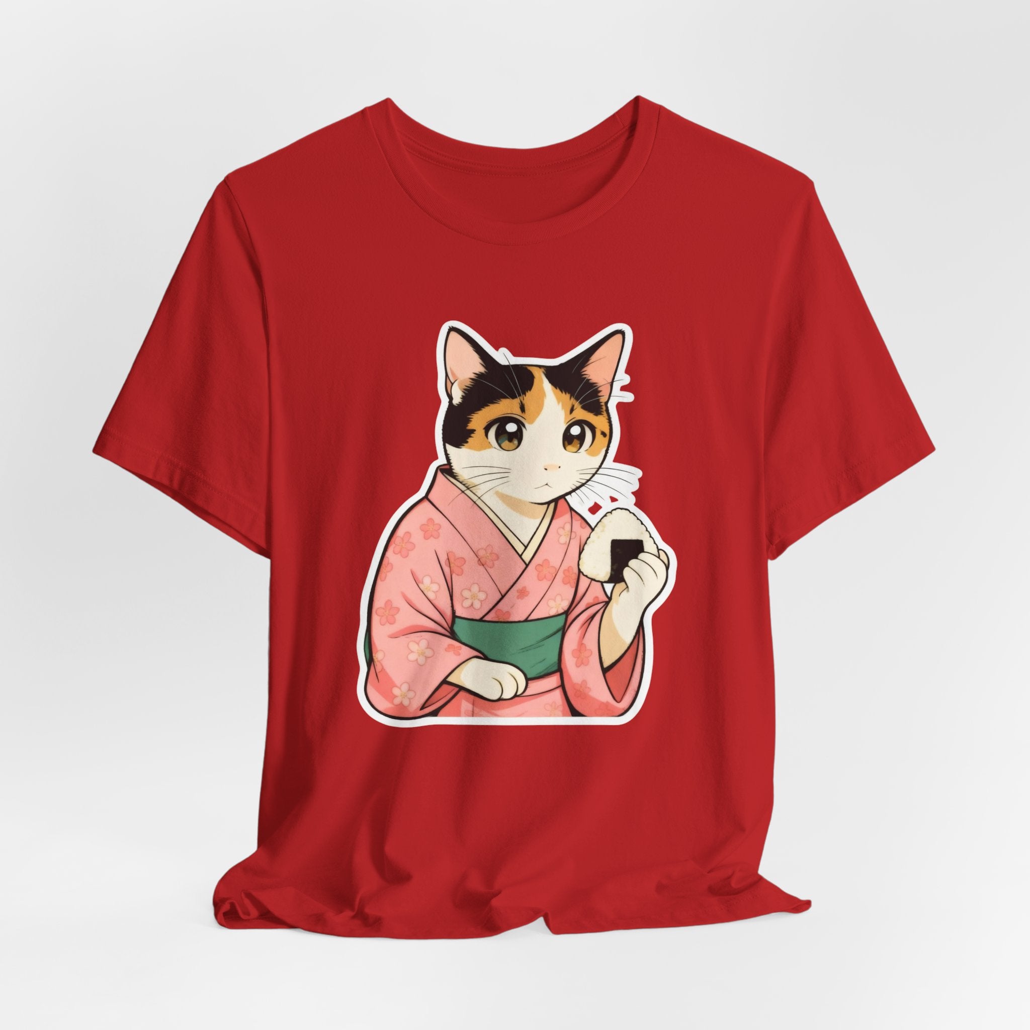 Onigiri Kimono Cat Shirt - Cute Japanese Comfort Food Tee
