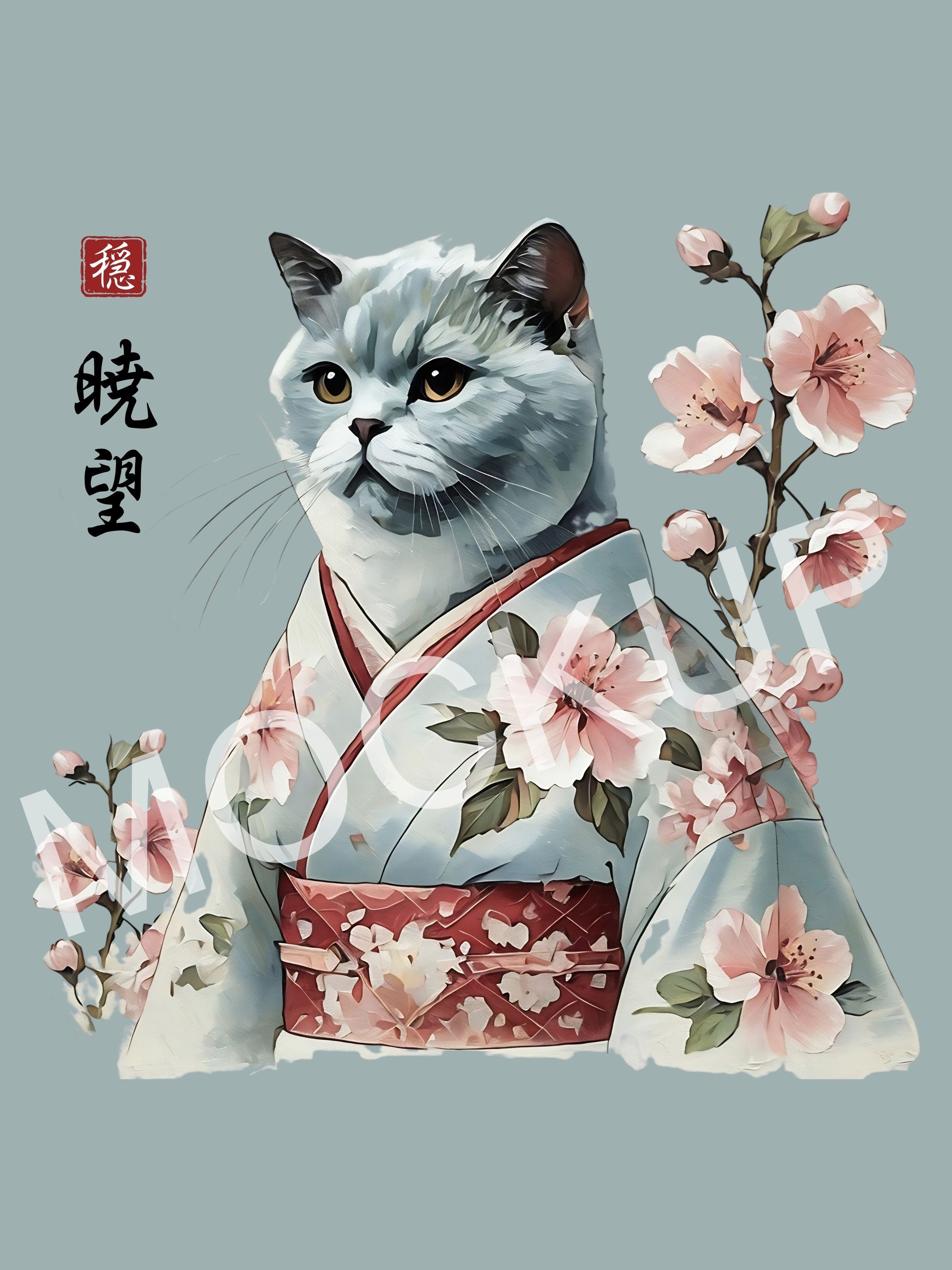 暁望 (Gyōbō) – Dawn's Hope Cat Wall Art