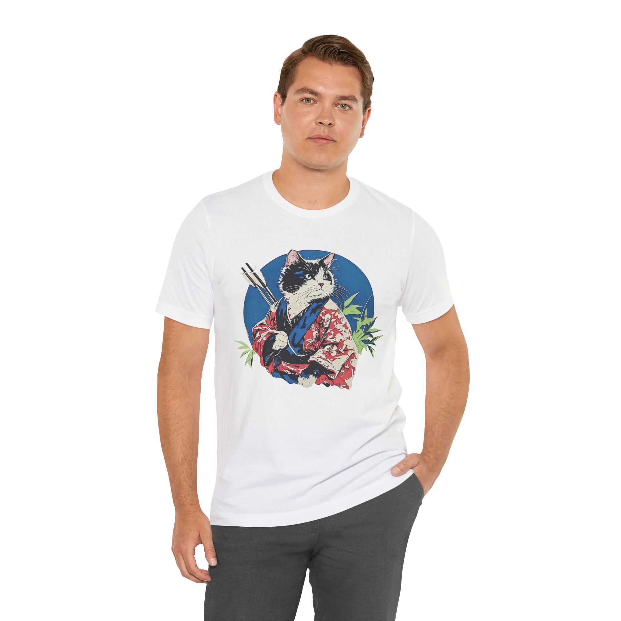 Cat Warrior T-Shirt: Kyudo Anime Graphic Tee