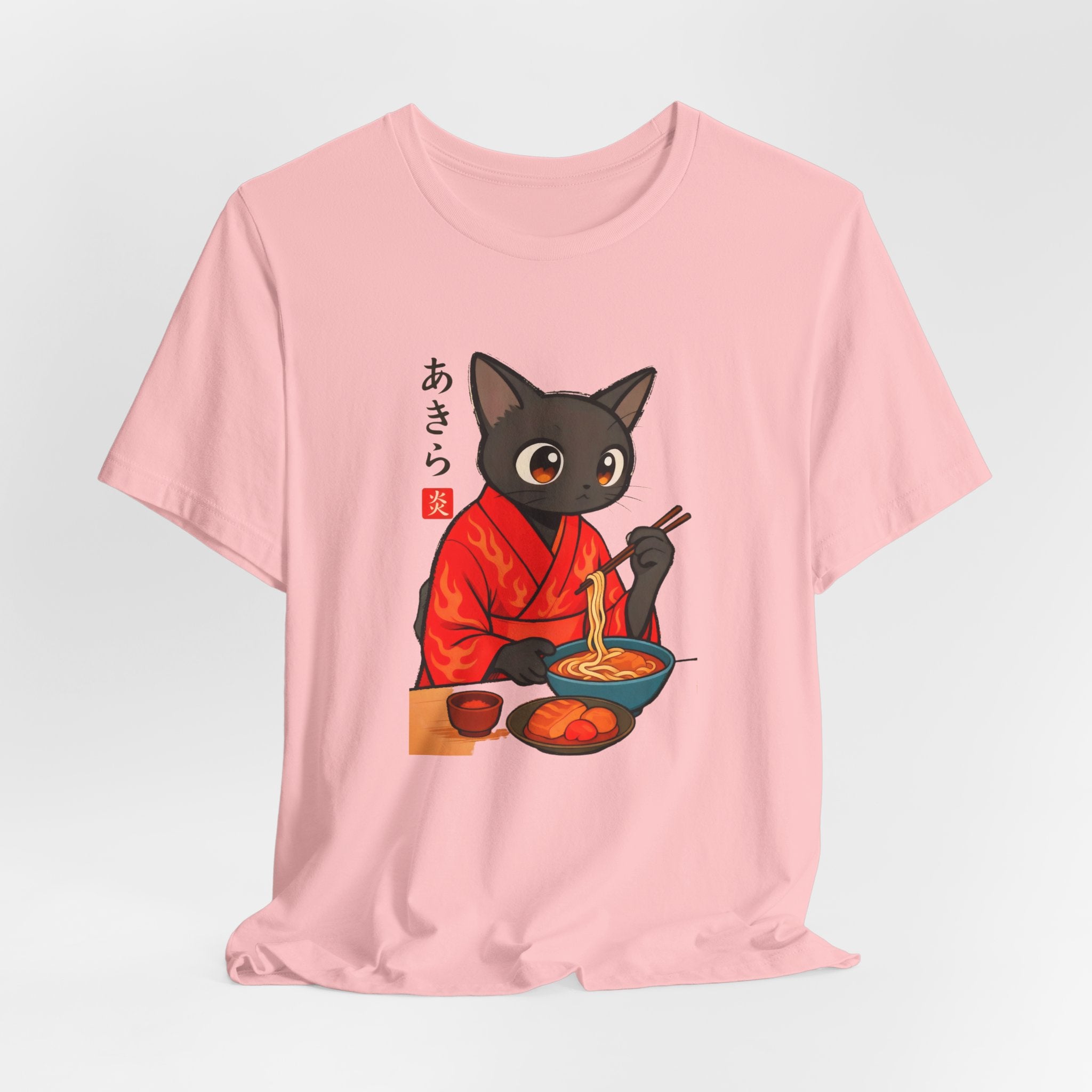 Spicy Ramen Black Cat Shirt - Japanese Noodle Cat Tee