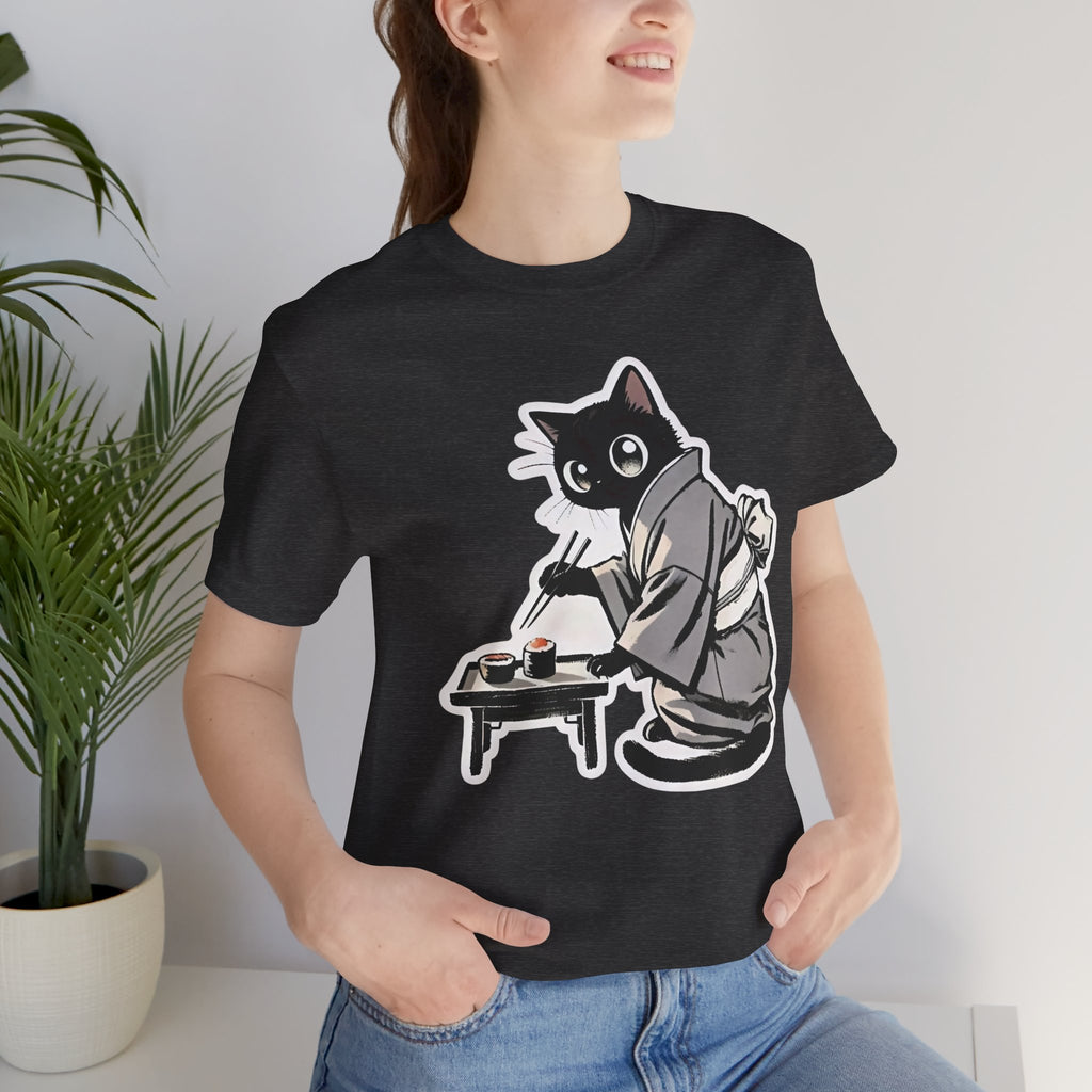 Sushi Cat T-Shirt | Adorable Japanese Cat in Kimono Design - Kimono Cats Collection