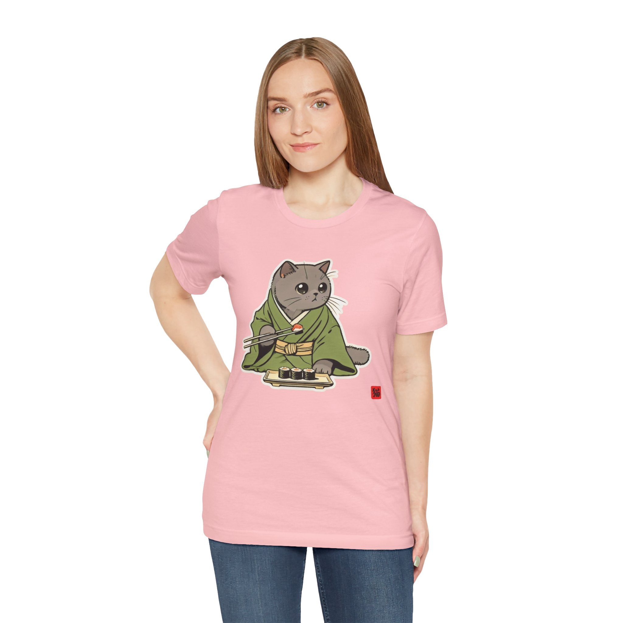 Sushi Cat Shirt - Adorable Japanese Cat Tee for British Shorthair Lovers - Kimono Cats Collection