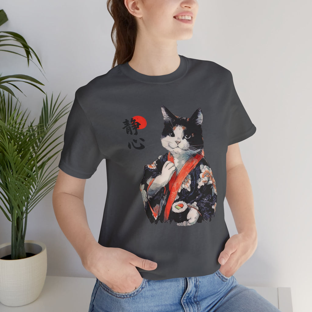 Sushi Cat T-Shirt | Japanese Kimono Neko