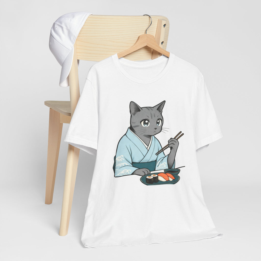 Sushi Kimono Cat Shirt - Japanese Dinner Date Cat Tee