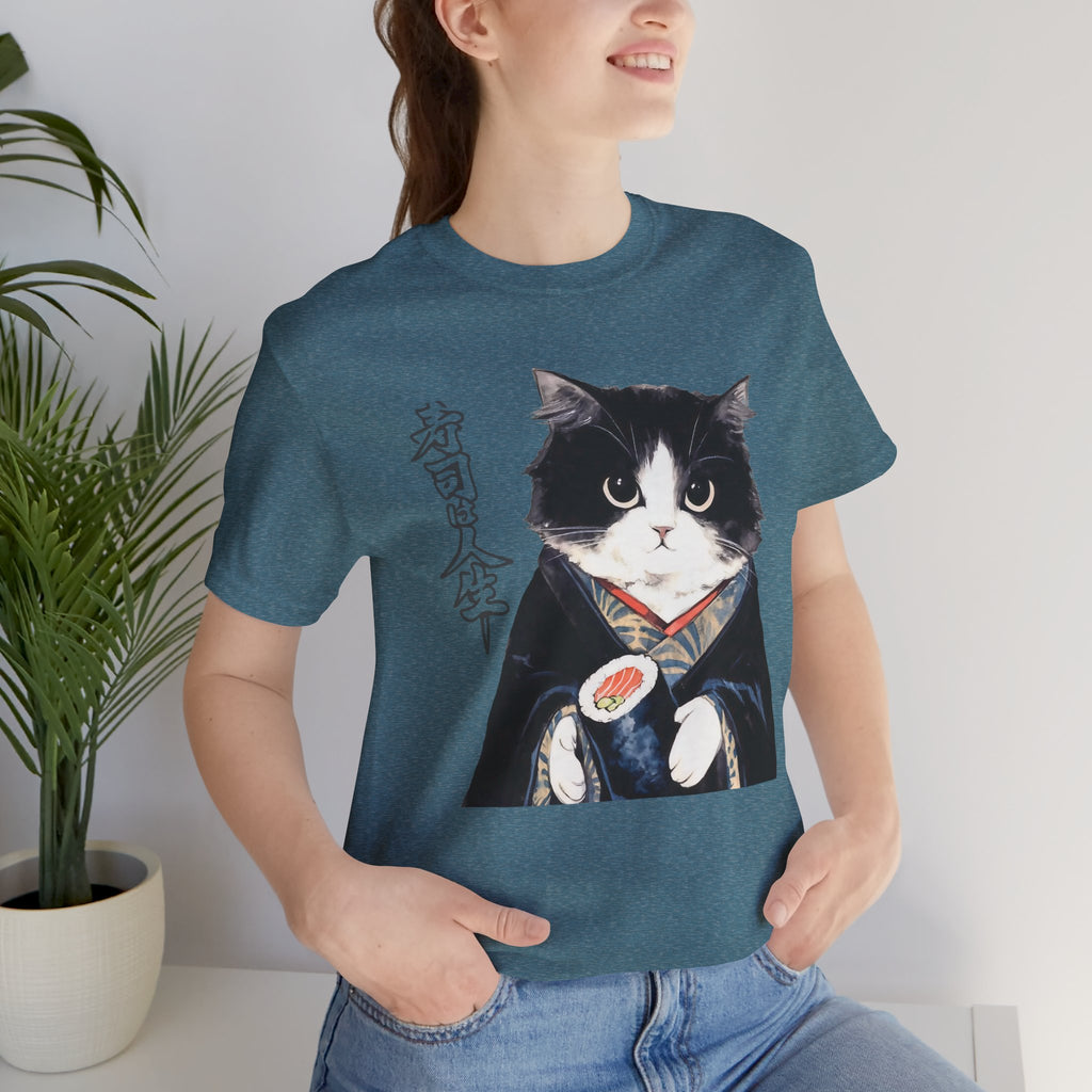 Japanese Neko Cat Tee | Cat in Kimono Shirt
