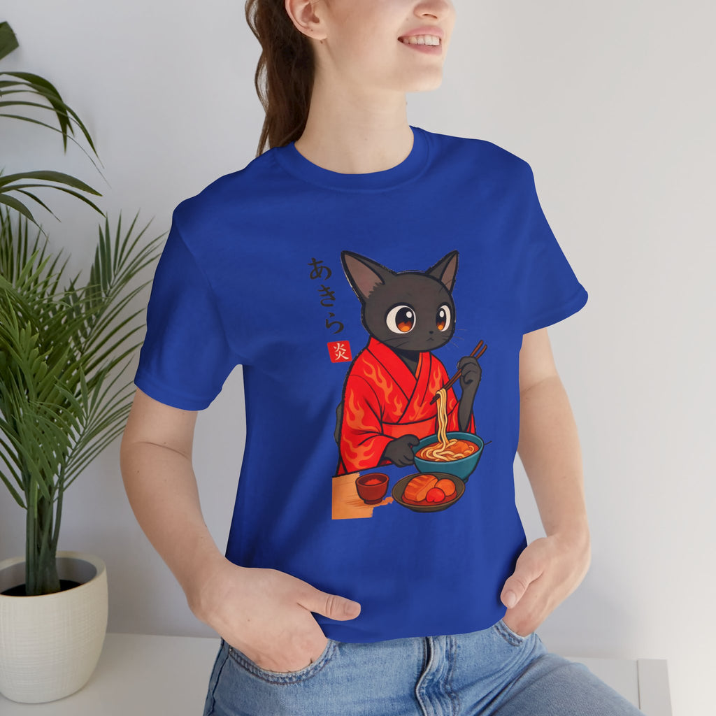Spicy Ramen Black Cat Shirt - Japanese Noodle Cat Tee