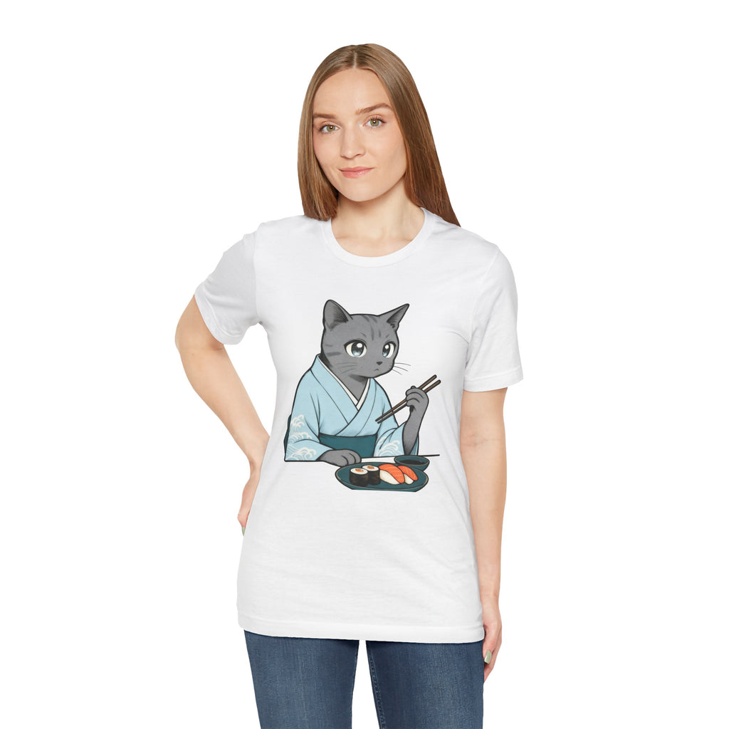 Sushi Kimono Cat Shirt - Japanese Dinner Date Cat Tee