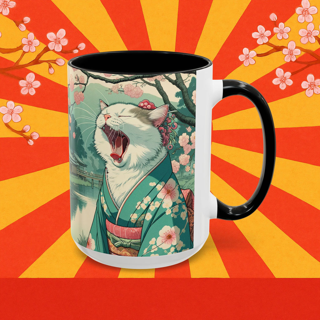 Cute Geisha Cat Mug - Kimono Cat Lover Gift