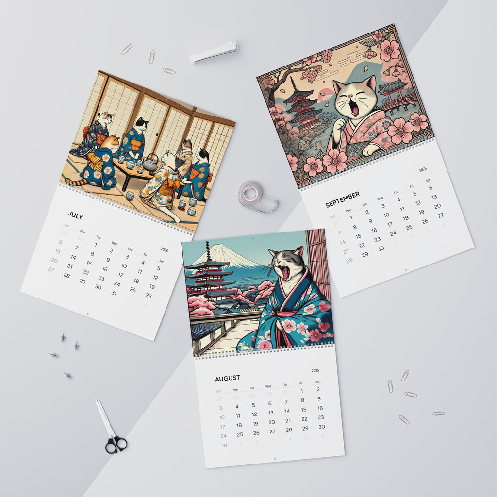 Kawaii Zen Cats of Edo Calendar 2025