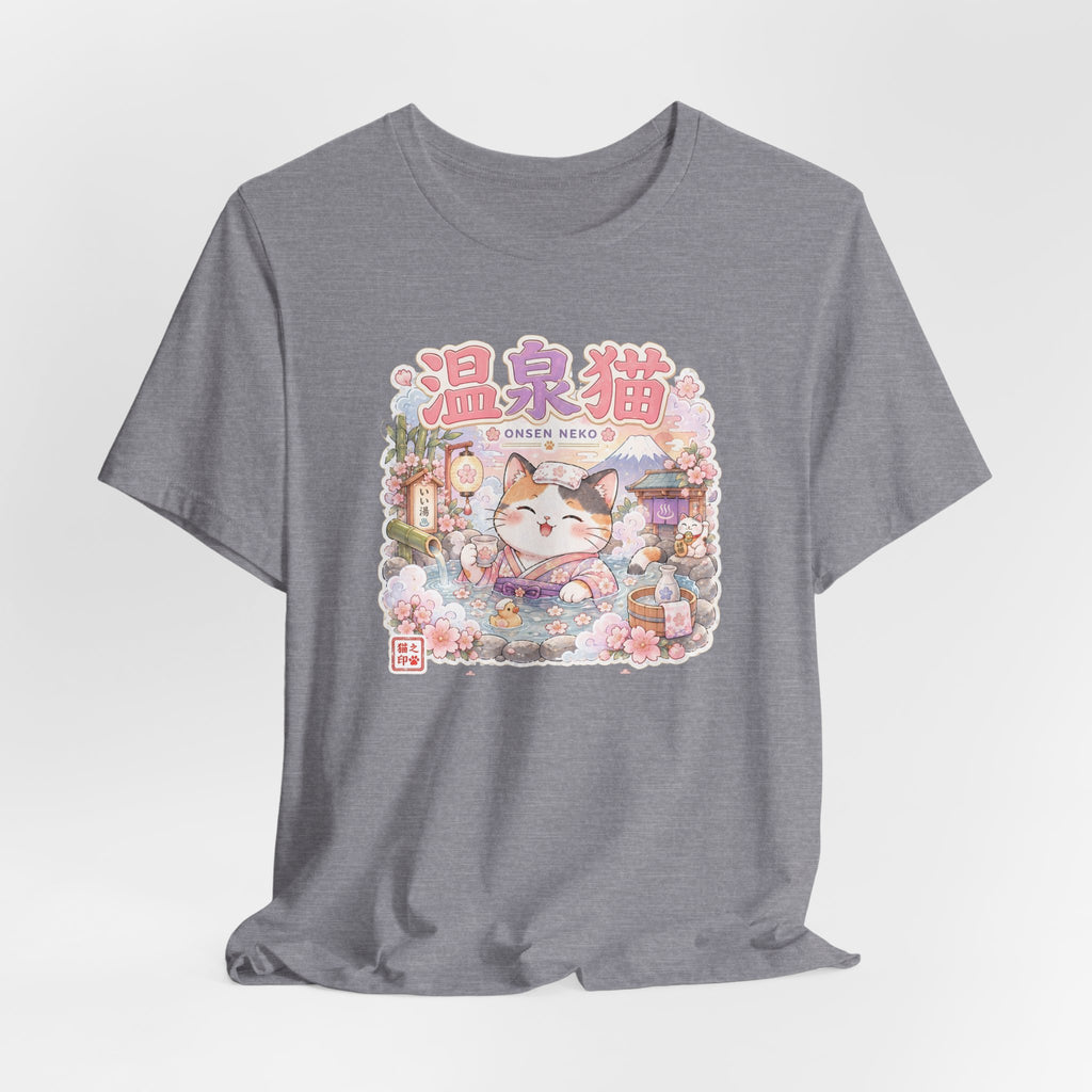 Onsen Cat T-Shirt – Cute Japanese Hot Spring Neko Graphic Tee