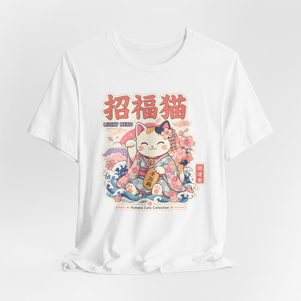 Maneki Neko Lucky Cat Tee — Japanese Good Luck Graphic T-Shirt