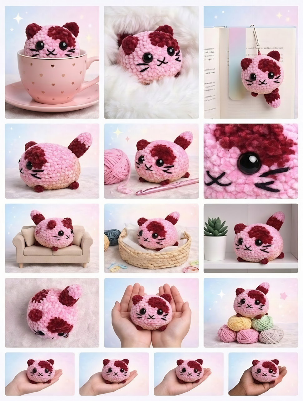 Loaf Cat Crochet Pattern – Easy No Sew Amigurumi (Beginner Friendly)