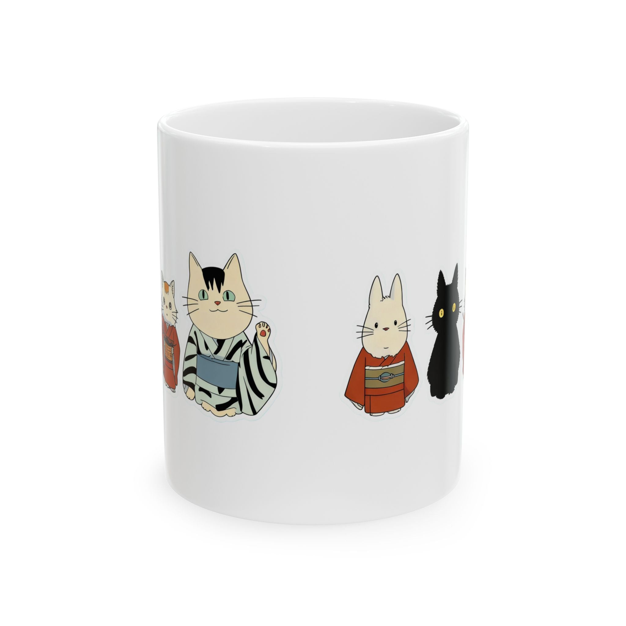 Kawaii Kimono Cats Ceramic Mug - Japan Cats in Kimonos Mug (11oz, 15oz) - Kimono Cats Collection