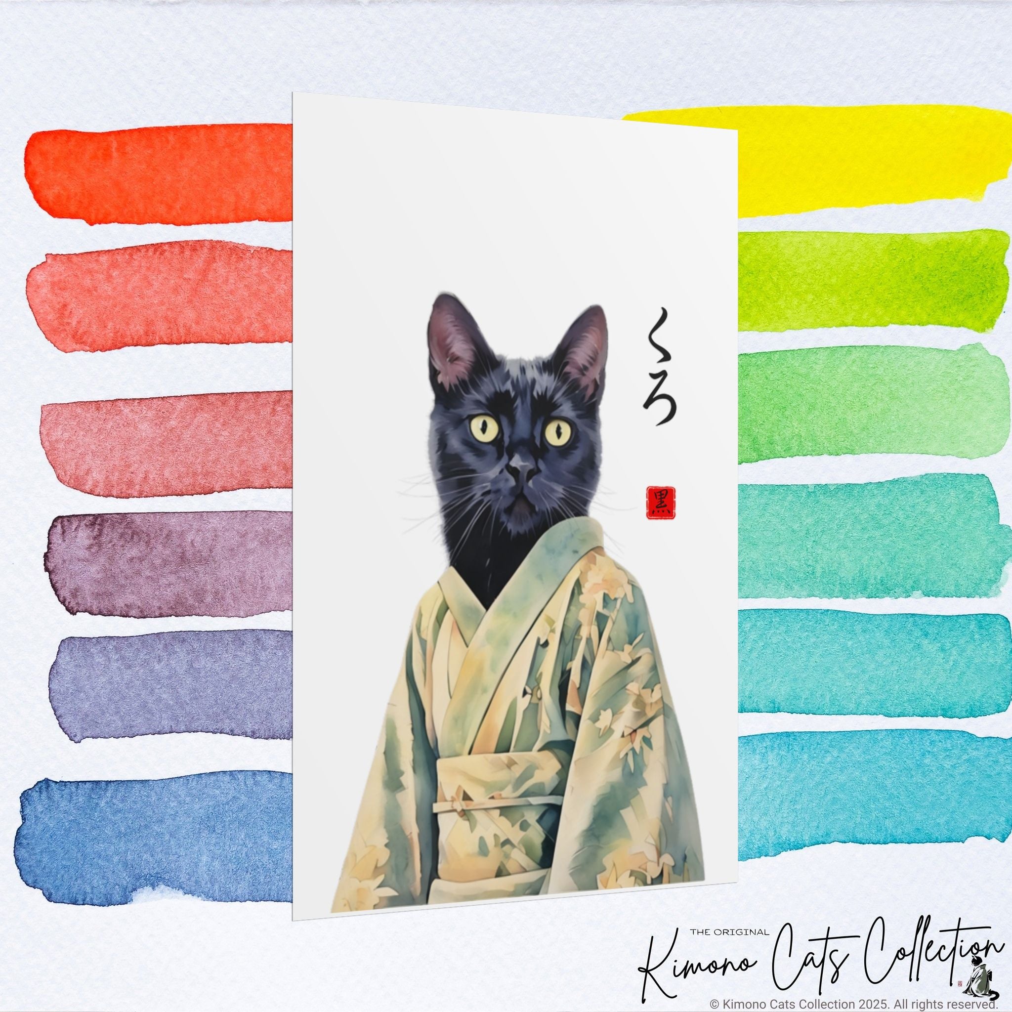 Custom Kimono Pet Portrait – Personalized Japanese-Style Pet Artwork