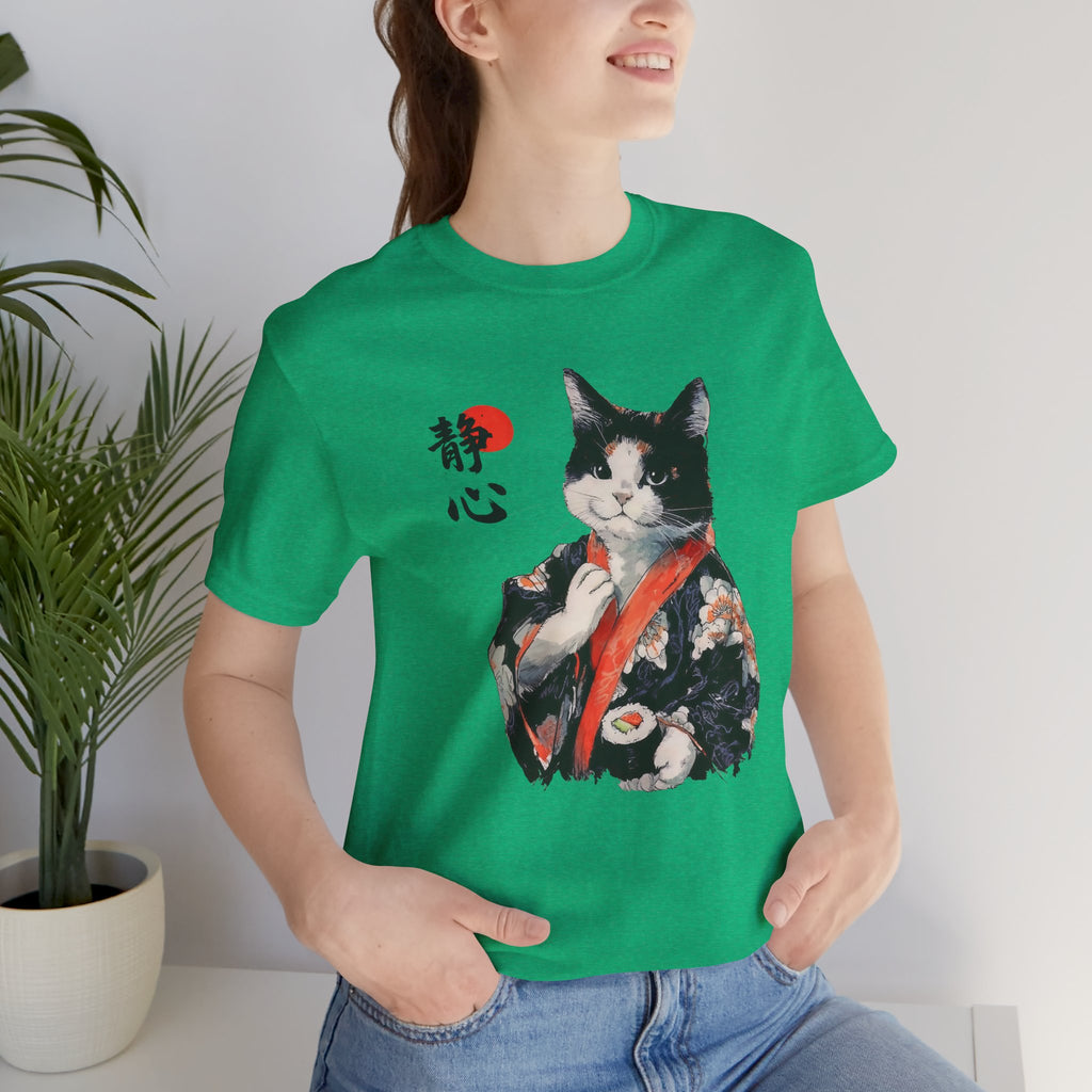 Sushi Cat T-Shirt | Japanese Kimono Neko