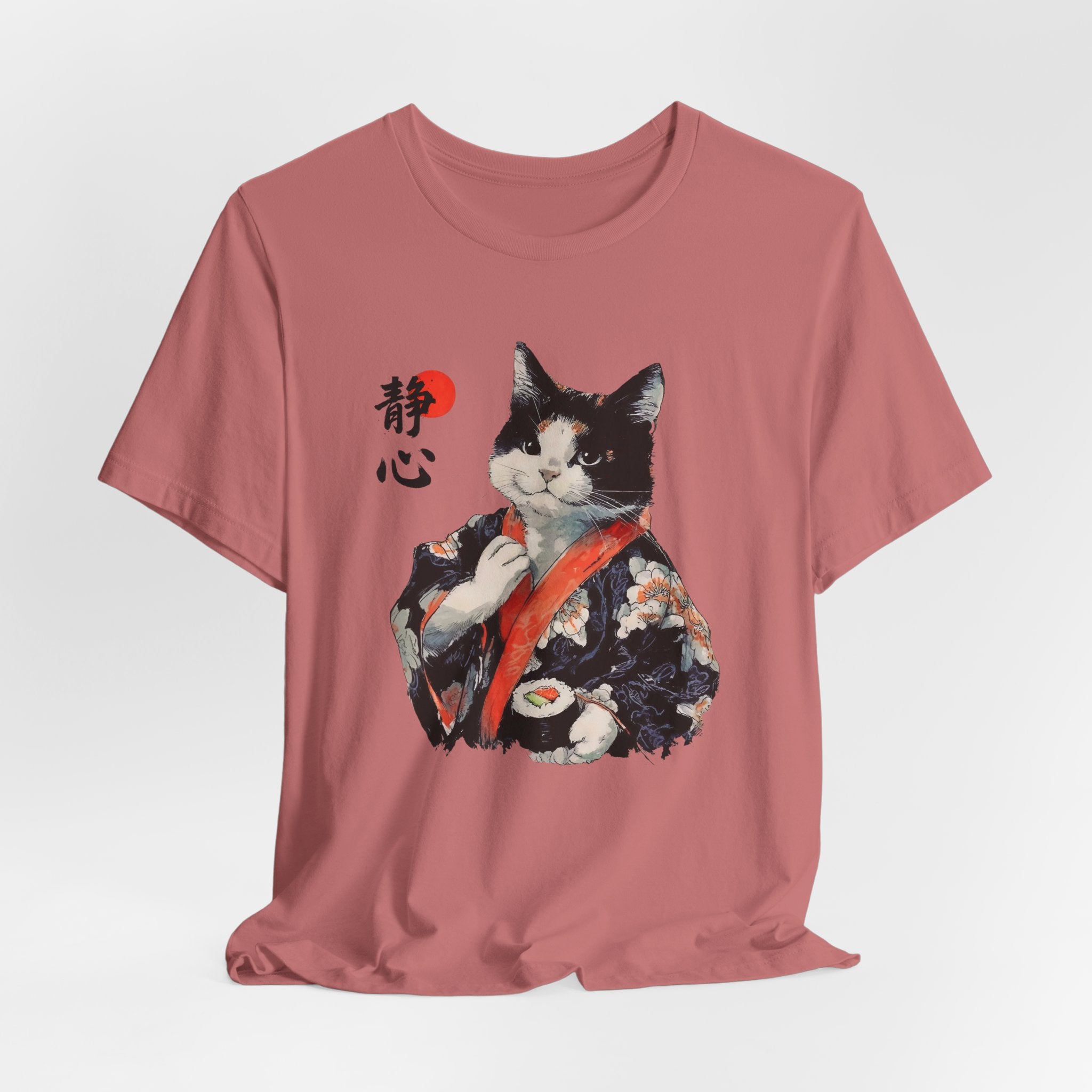 Sushi Cat T-Shirt | Japanese Kimono Neko
