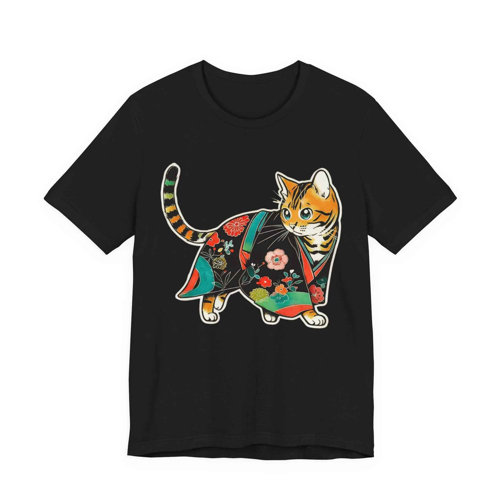 Japanese Kawaii Cat Shirt Quiet Cute Kimono Tee