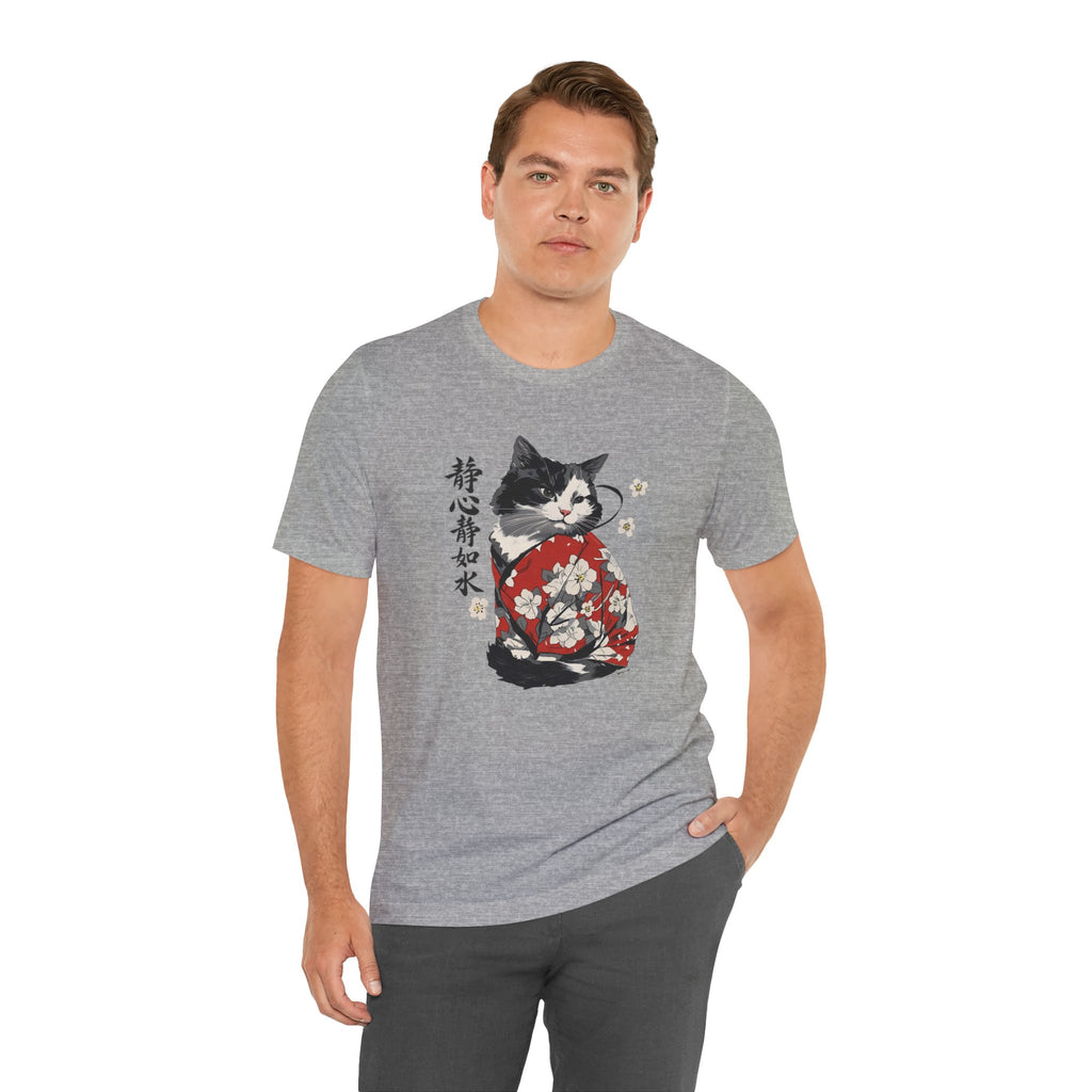 Sakura Neko Cat Tee | Kimono Cat Silhouette, Meow Nyan Japan