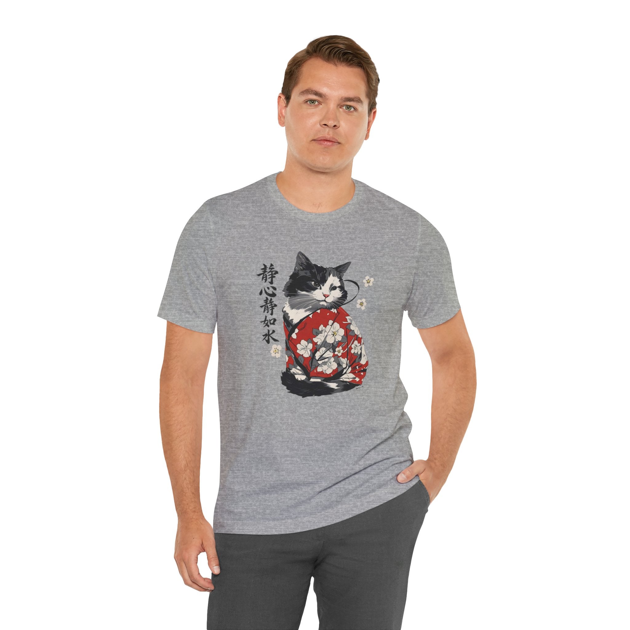 Sakura Neko Cat Tee | Kimono Cat Silhouette, Meow Nyan Japan