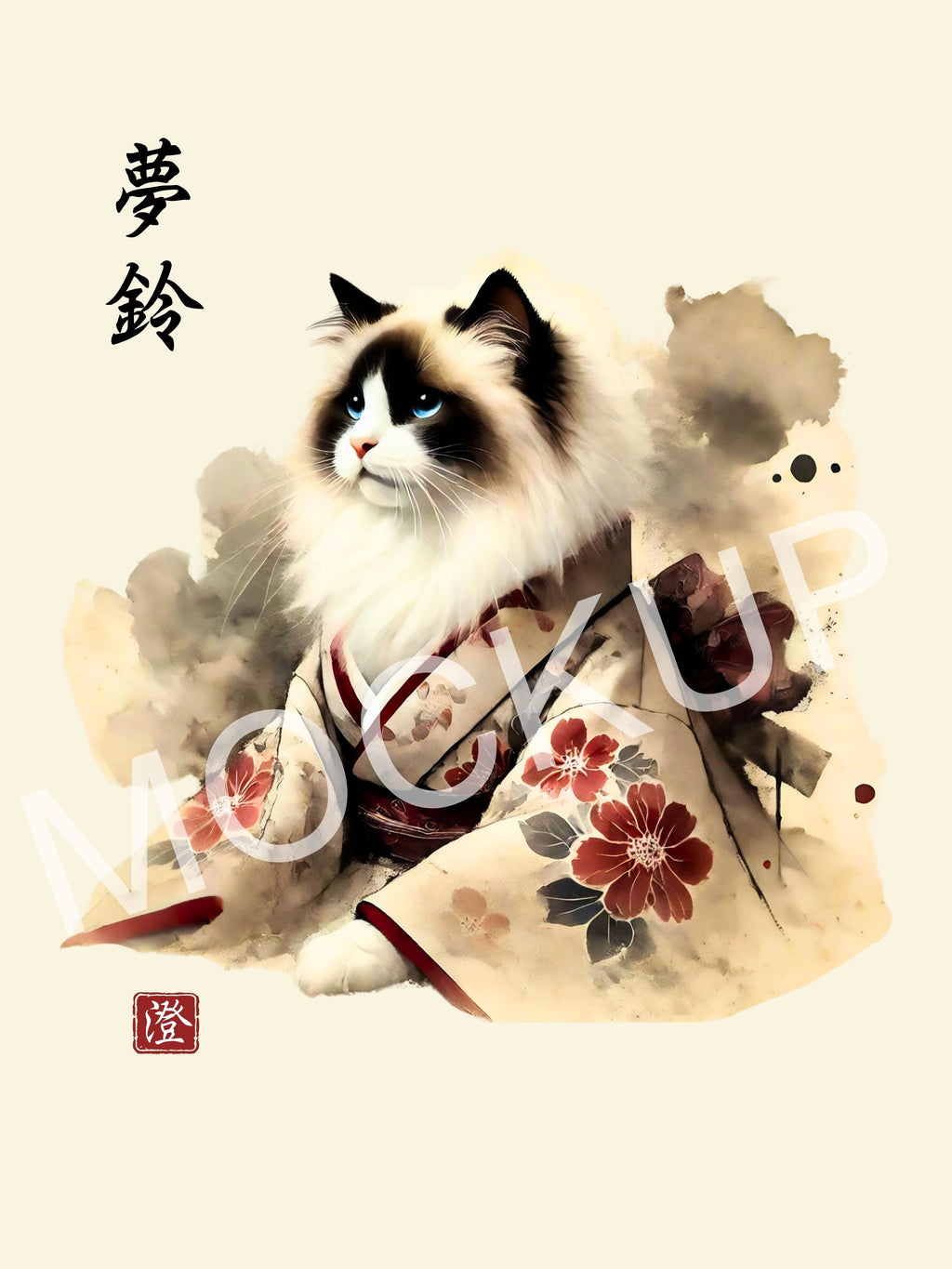 夢鈴 (Yume-Rin) – Dream Bell Cat Wall Art