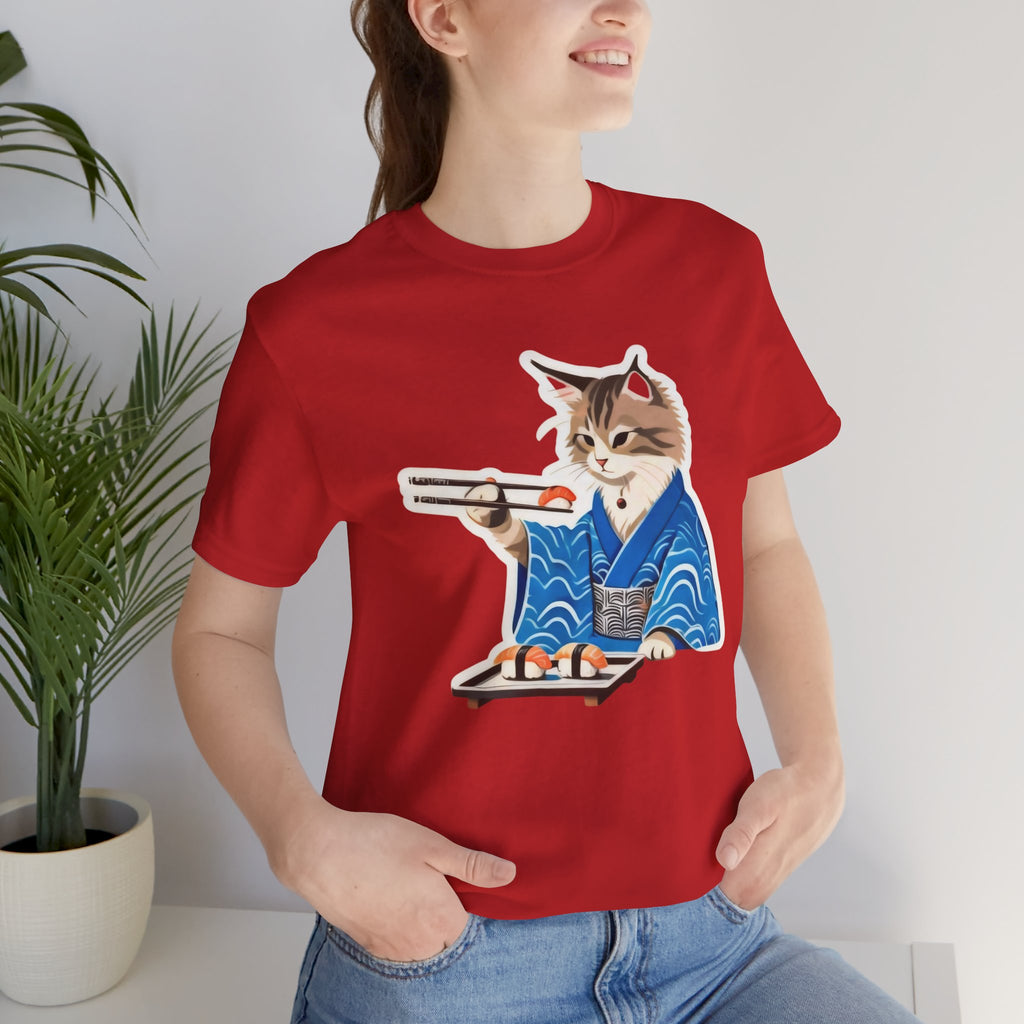 Cute Sushi Cat Shirt - Japanese Kimono Cat Tee