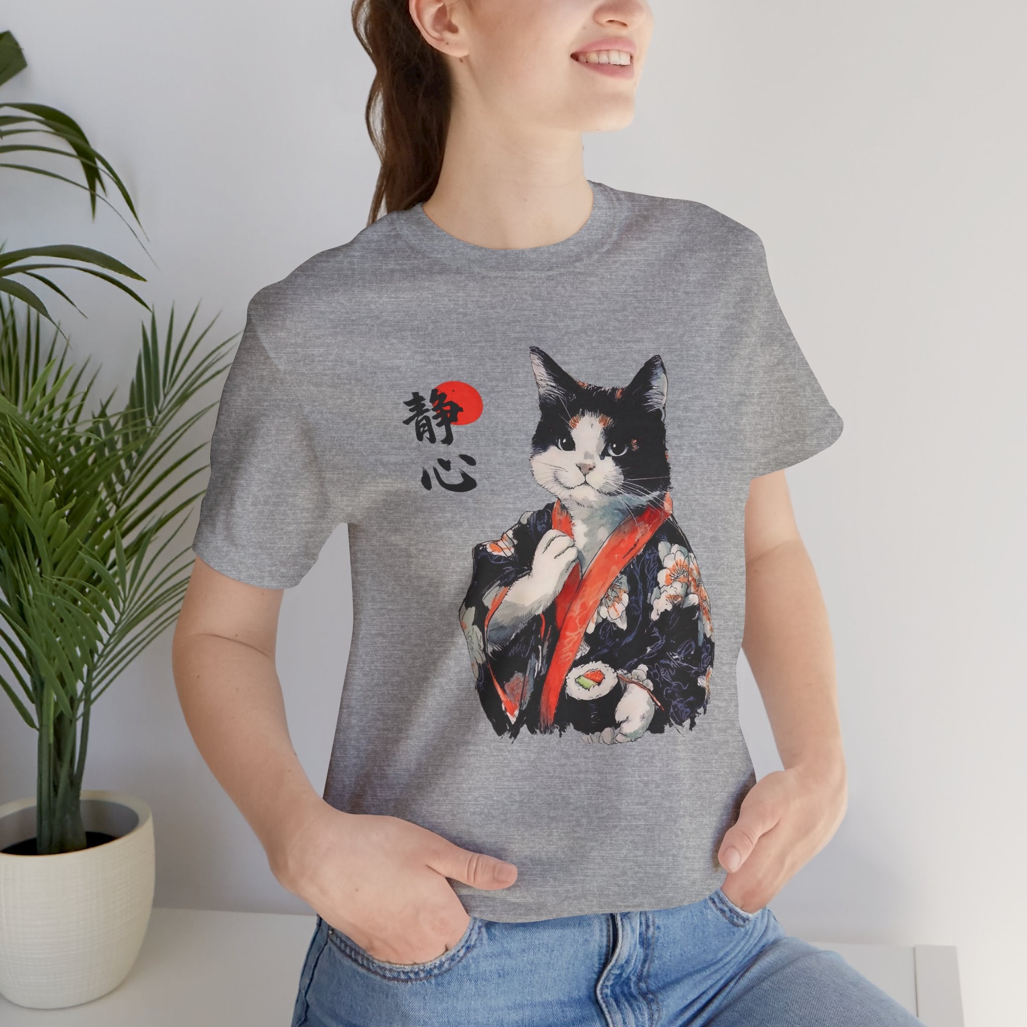 Sushi Cat T-Shirt | Japanese Kimono Neko