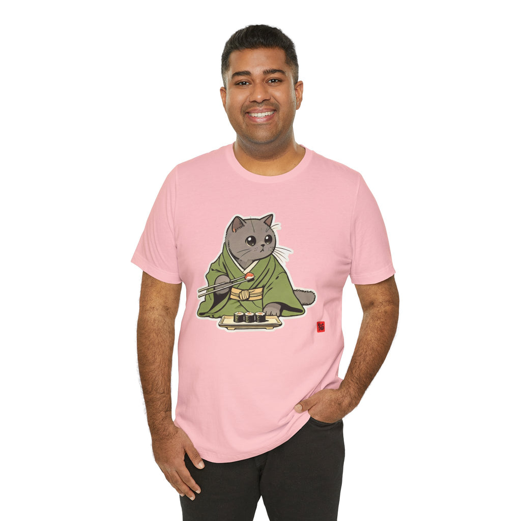 Sushi Cat Shirt - Adorable Japanese Cat Tee for British Shorthair Lovers - Kimono Cats Collection