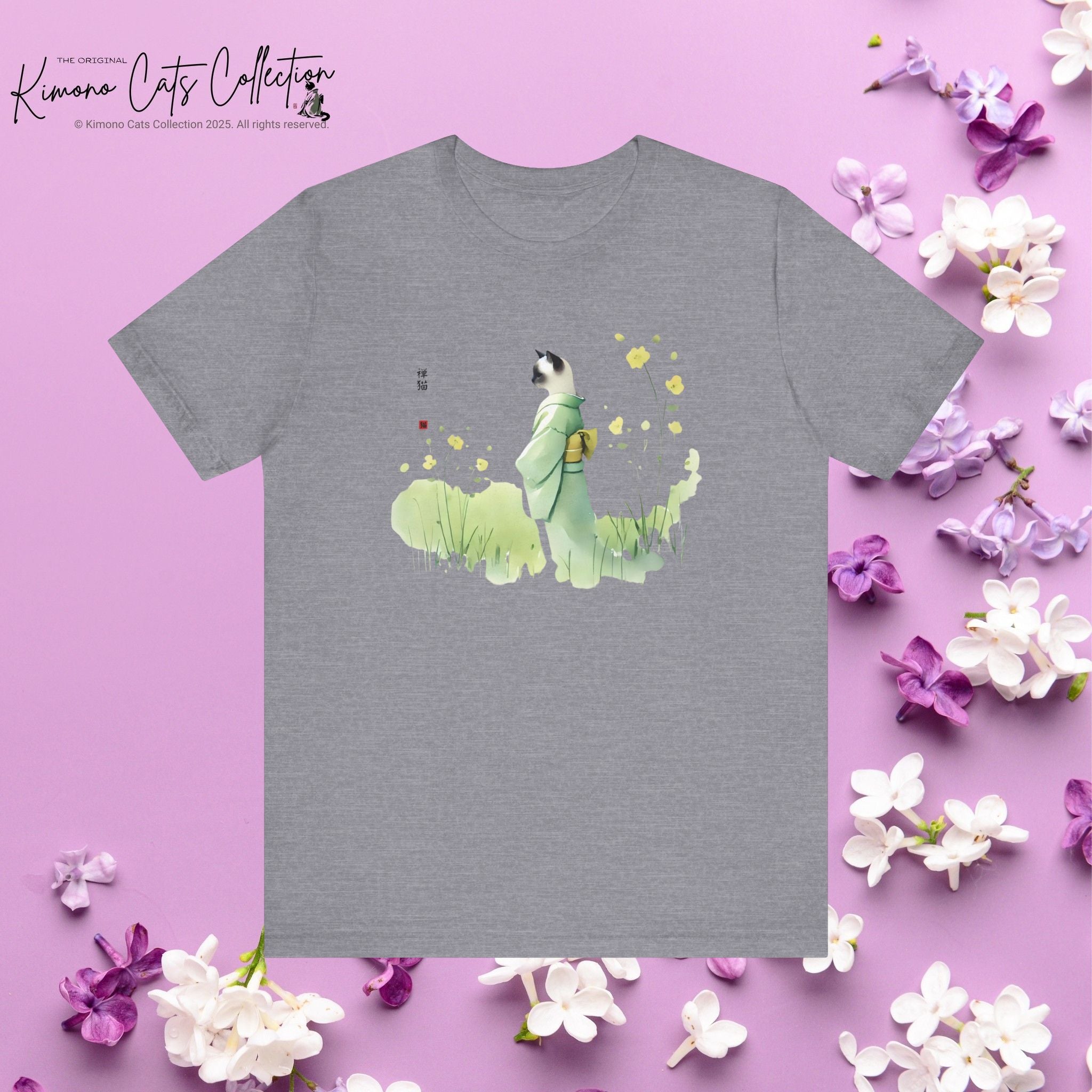 Zen Wildflower Cat T-Shirt
